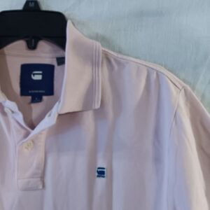 G-Star RAW Polo Shirt Men’s Large Cotton Short Sleeve Vintage Beige